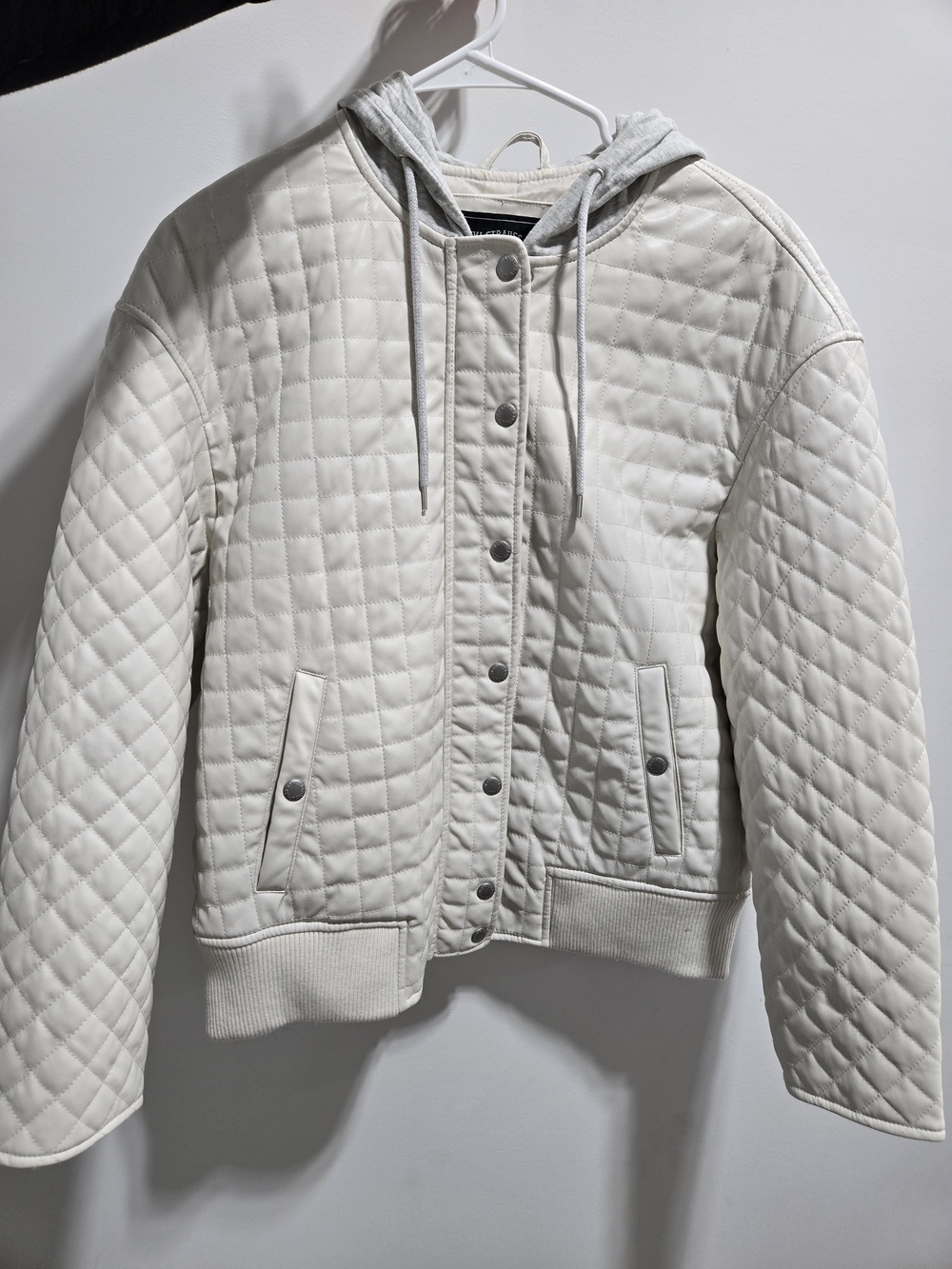Levis Quilted Ivory Hooded Jacket - Men